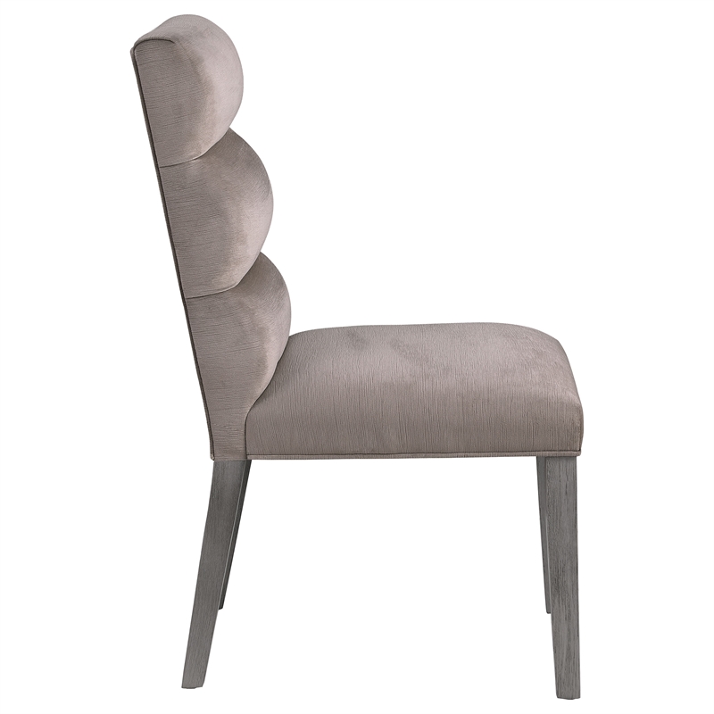 Carla Velvet Upholstered Dining Side Chair Ash