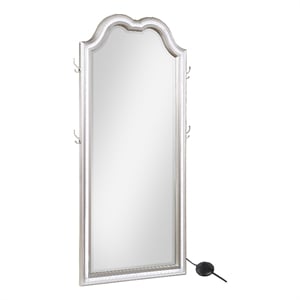 Evangeline Full Length LED Light Floor Mirror Silver Oak