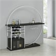 Risley 2-door Circular LED Wine Cabinet Dark Charcoal