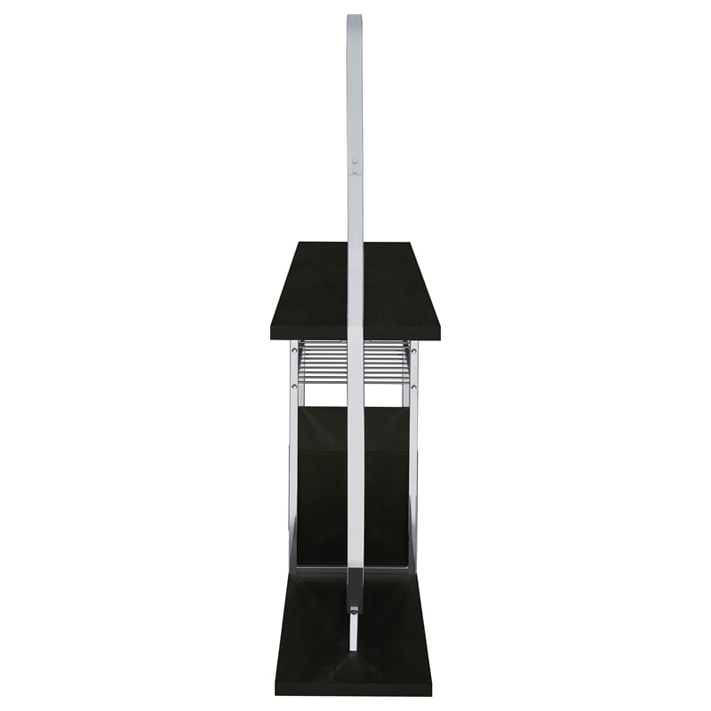 Risley 2-door Circular LED Wine Cabinet Dark Charcoal