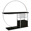 Risley 2-door Circular LED Wine Cabinet Dark Charcoal