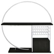 Risley 2-door Circular LED Wine Cabinet Dark Charcoal