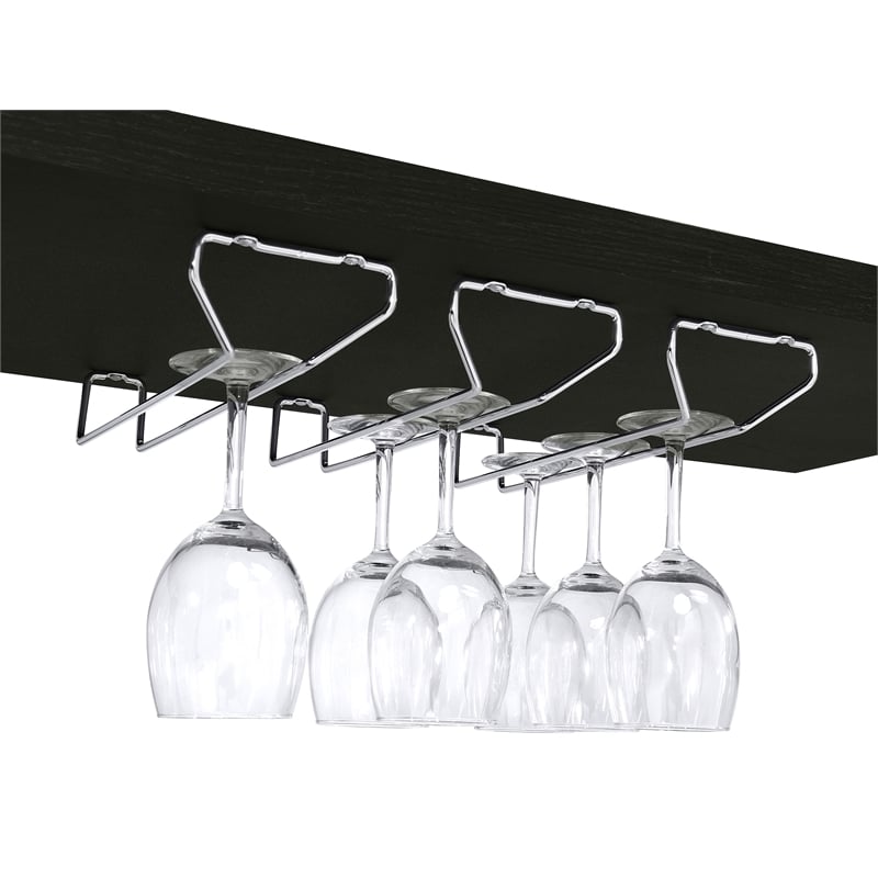 Risley 2-door Circular LED Wine Cabinet Dark Charcoal