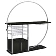 Risley 2-door Circular LED Wine Cabinet Dark Charcoal