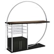 Risley 2-door Circular LED Wine Cabinet Dark Charcoal