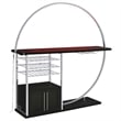 Risley 2-door Circular LED Wine Cabinet Dark Charcoal