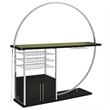 Risley 2-door Circular LED Wine Cabinet Dark Charcoal