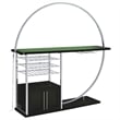 Risley 2-door Circular LED Wine Cabinet Dark Charcoal