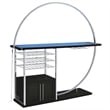 Risley 2-door Circular LED Wine Cabinet Dark Charcoal