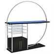 Risley 2-door Circular LED Wine Cabinet Dark Charcoal