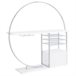 Risley 2-door Circular LED Wine Cabinet White High Gloss