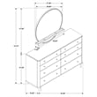Arini 8-drawer Dresser with Mirror Sand Wash