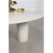 Astoria Round Genuine Marble Coffee Table White