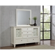 Sandy Beach 11-drawer Dresser with Mirror Cream White