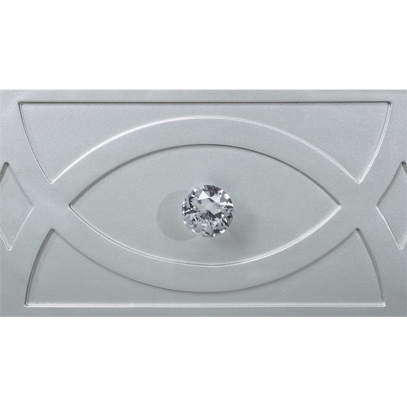 Gunnison 6-drawer Dresser with Mirror Silver Metallic