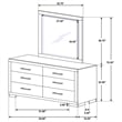Jessica 6-drawer Dresser with Mirror Cappuccino
