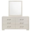 Jessica 6-drawer Dresser with Mirror Snow White
