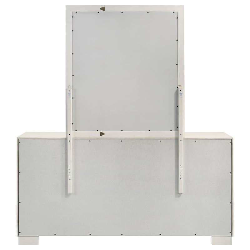 Jessica 6-drawer Dresser with Mirror Snow White