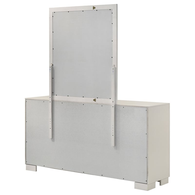 Jessica 6-drawer Dresser with Mirror Snow White
