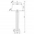 Elena 67-inch Square Tapered Mirrored Floor Lamp Brown