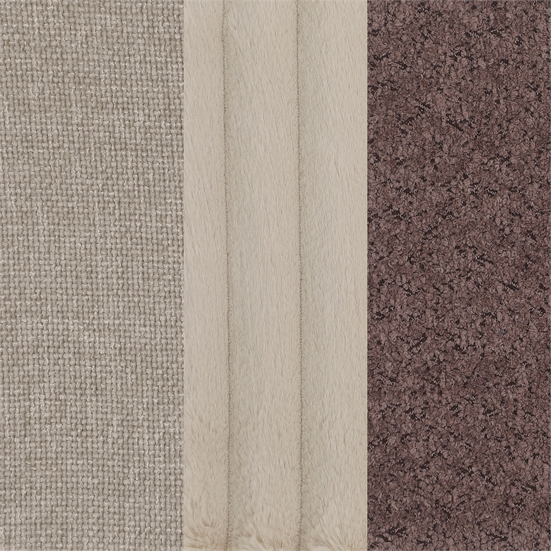 Ellorie Upholstered Channel Back Curved Loveseat Beige