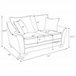 Tomkins Boucle Upholstered Loveseat Light Grey