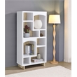 Dalton 65-inch 6-shelf Bookcase White and Distressed Pine