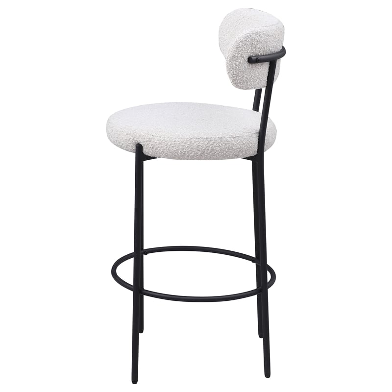 Viola Boucle Upholstered Bar Chair Cream