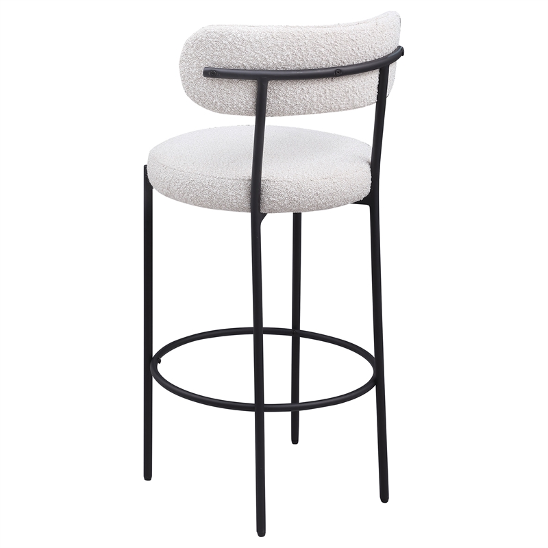 Viola Boucle Upholstered Bar Chair Cream