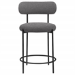 Viola Boucle Upholstered Counter Chair Grey