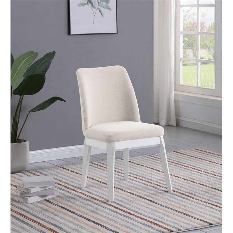Carissa Upholstered Dining Side Chair Beige
