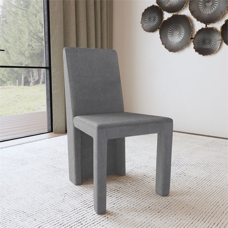Tordera Velvet Upholstered Dining Side Chair Grey