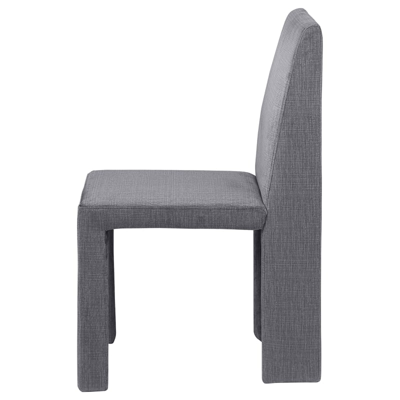 Tordera Velvet Upholstered Dining Side Chair Grey