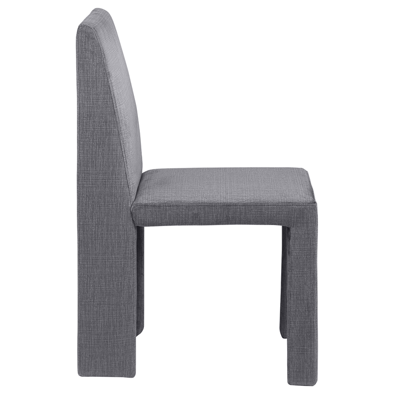 Tordera Velvet Upholstered Dining Side Chair Grey