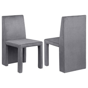 Tordera Velvet Upholstered Dining Side Chair Grey