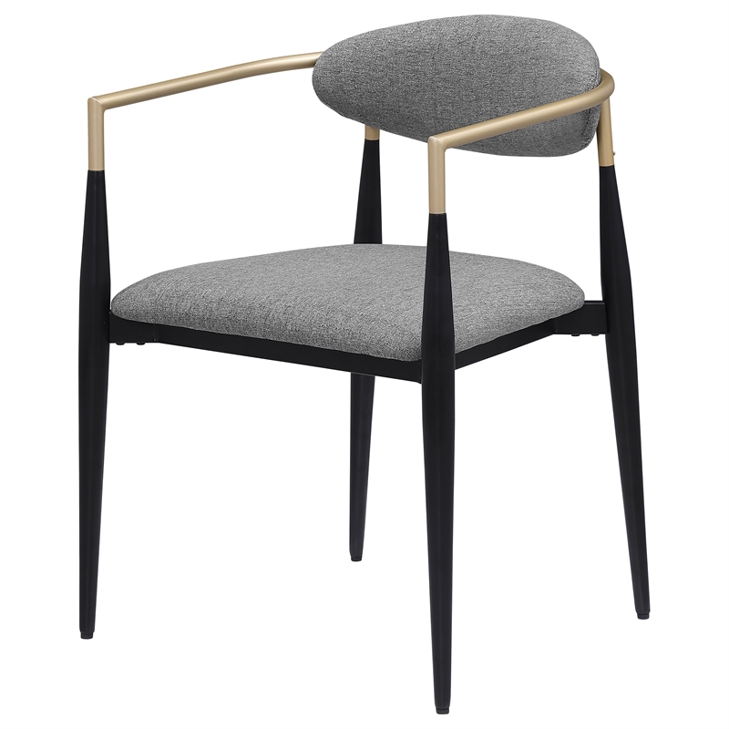Alexis Fabric Upholstered Dining Arm Chair Grey