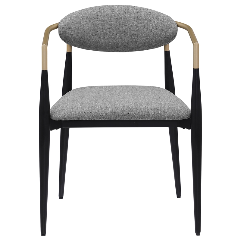 Alexis Fabric Upholstered Dining Arm Chair Grey