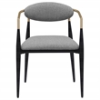 Alexis Fabric Upholstered Dining Arm Chair Grey