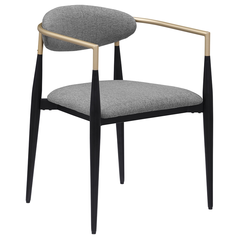 Alexis Fabric Upholstered Dining Arm Chair Grey