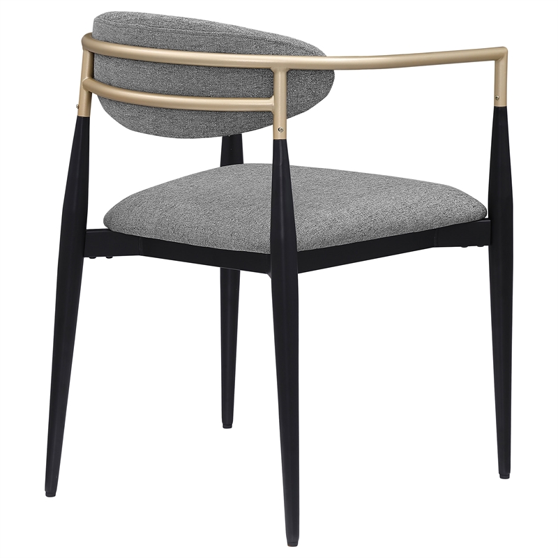 Alexis Fabric Upholstered Dining Arm Chair Grey