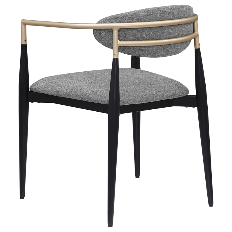 Alexis Fabric Upholstered Dining Arm Chair Grey