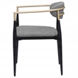 Alexis Fabric Upholstered Dining Arm Chair Grey