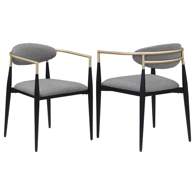 Alexis Fabric Upholstered Dining Arm Chair Grey