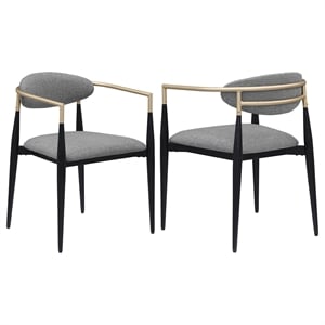 Alexis Fabric Upholstered Dining Arm Chair Grey