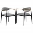 Alexis Fabric Upholstered Dining Arm Chair Grey