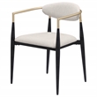 Alexis Fabric Upholstered Dining Arm Chair Beige