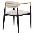 Alexis Fabric Upholstered Dining Arm Chair Beige