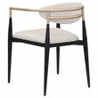Alexis Fabric Upholstered Dining Arm Chair Beige