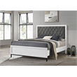 Sonora Queen Upholstered Panel Bed White
