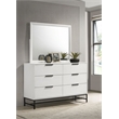 Sonora 6-drawer Dresser with Mirror White